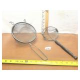 VINTAGE MESH STRAINER AND WIRED SIFTER