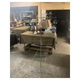 METAL SPINNING RACK WITH RODS (APPROX. 6' TALL)