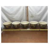 LOT OF 5 PROVENCIAL GARDEN SUNFLOWER BOWLS