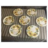 LOT OF 7 PROVENCIAL GARDEN SUNFLOWER PLATES