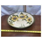 PROVENCIAL GARDEN SUNFLOWER 14' SHALLOW ROUND BOWL