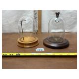 LOT OF 2 3'X4' HANDBLOWN GLASS CLOCHE DISPLAY DOME