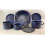 Large Collection of Blue Enamelware