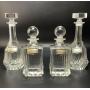 Crystal Decanters with Metal Liquor Tags