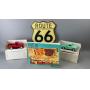 Route 66 Metal Sign, Book & Die Cast Trucks