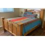 Rustic Texas Star Mansion Solid Wood Queen Bed