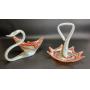 Vintage Mid Century Sunset Art Glass