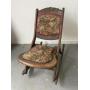 Antique Mahogany Carved Folding Rocker