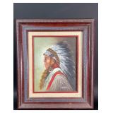Native American Chief Oil Painting on Canvas