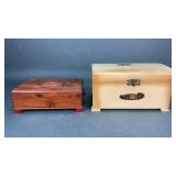 Pair of Vintage Wood Jewelry Boxes
