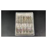 Vintage Floral Inlay Forks and Spoons