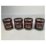 Vintage Seasons Greetings Low Ball Glasses