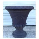 Urn Style Heavy Plastic Planter Brown