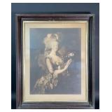 Antique Framed Marie Antoinette Portrait
