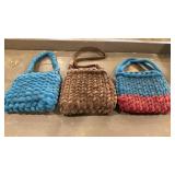 Handmade Crocheted Chunky Knit Purses