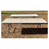 Pair of 8 FT Lifetime Folding Tables