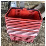 Handheld Shopping Baskets in Holder