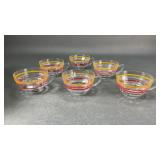 Vintage Anchor Hocking Banded Glass Mugs