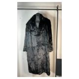 Black Rabbit Fur Full Length Coat