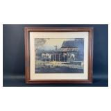 Vintage James Boren Frame Western Print 1978