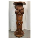 Large Ornate Wooden Pedestal