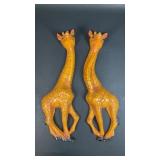 Vintage Homco 3D Molded Giraffes Wall Art