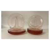 Arcoroc France Pink Swirl Plates