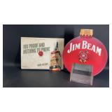 Jim Beam Display and Metal Sign