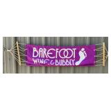 Barefoot Wine Cloth Sign