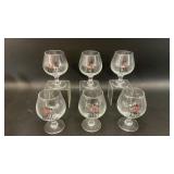 Jim Beam Snifter Glasses Set of Six