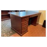 Executive Desk with Leather Inset
