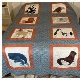 New Handmade Mother & Baby Animal Quilt