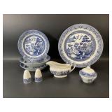 Churchill Blue Willow Serving Set