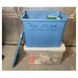Christmas Ornaments and Decor in Totes