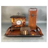 Assorted Household Decor on Tray