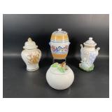 Porcelain Kitchen Jars with Lids
