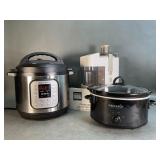 Juicer, Instant Pot and Ceramic Crockpot