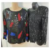 Sequined Blouses 100% Silk