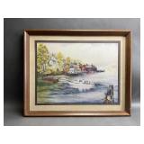 Vintage 'Lobster Hut' Print Signed Mulligan
