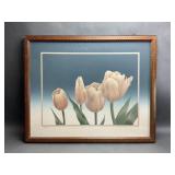 K D Parks 'Tulips 1' Signed Vintage Print
