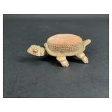 Vintage Florenza Metal Turtle Pin Cushion