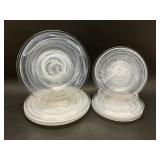 Opalescent Swirl Candle Plates