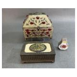 Embellished Metal Trinket Boxes
