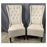 Pair of High Back Chairs