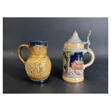 German Stein and Pitcher