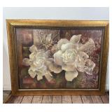Large Framed Floral Artwork