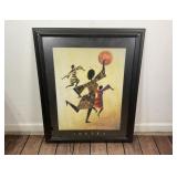 Vintage Inkera 'Sun Dance' Framed Print