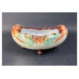 Antique Bavarian Hand Painted Footed Bowl