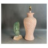 1980s Retro Lamp and Shell Sculpture