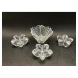 Orrefors Sweden Crystal Bowl and Candles